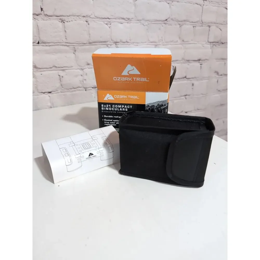 Ozark Trail 8x21 Compact Mini Binoculars With Case new in box